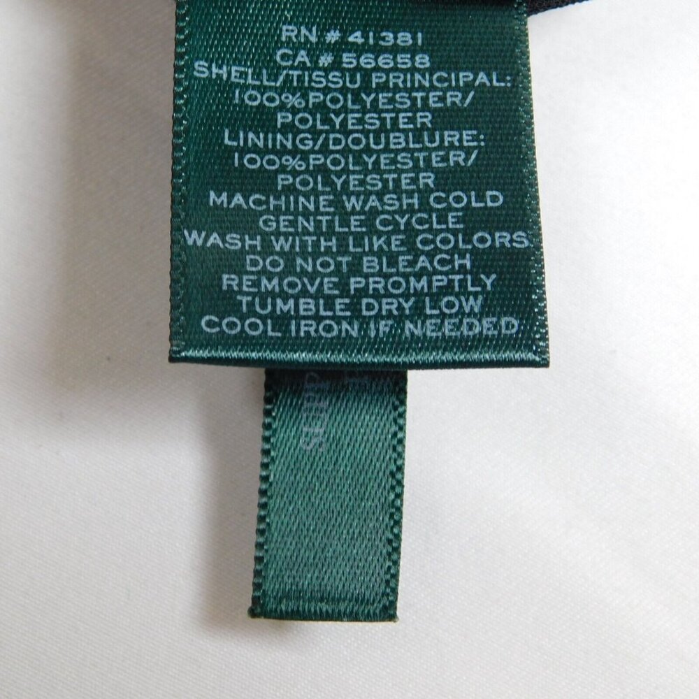 Lauren By Ralph Lauren Women Solid Black Sleeveless V-Neck Shift Dress Size 16 - Picture 7 of 9